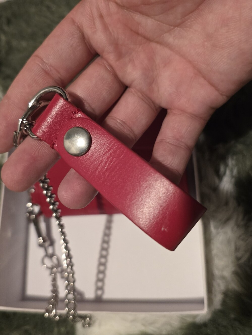 Supreme - Leather Chain Wallet | Red - Picture 8 of 8